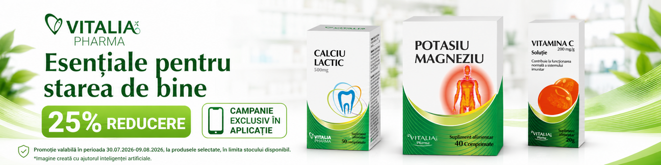 Promotie cu 25% reducere la Vitalia Exclusiv in Aplicatie