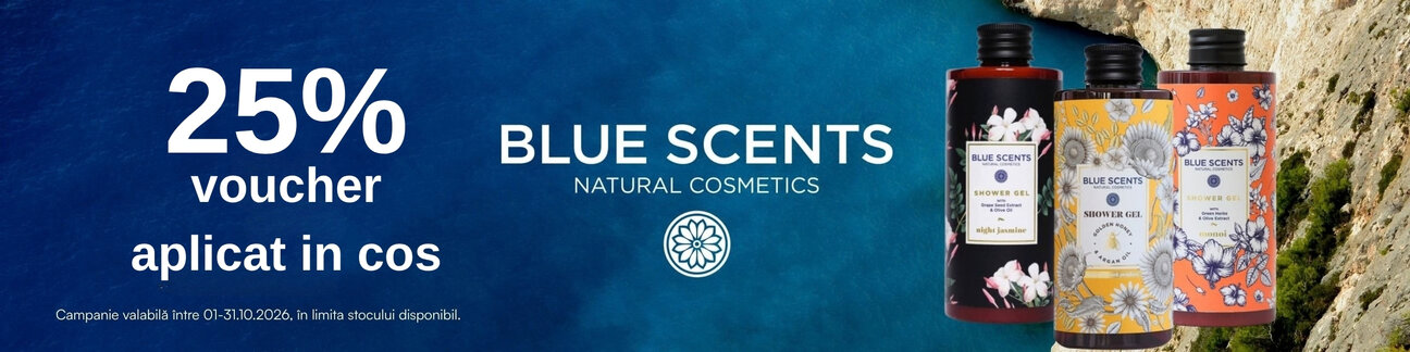 Promotie cu 25% voucher aplicat in cos la Blue Scents