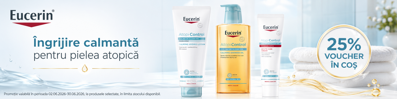Promotie cu 25% voucher aplicat in cos la Eucerin