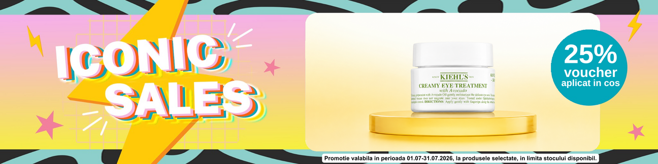 Promotie cu 25% voucher aplicat in cos la Kiehl'S - Iconic Sales