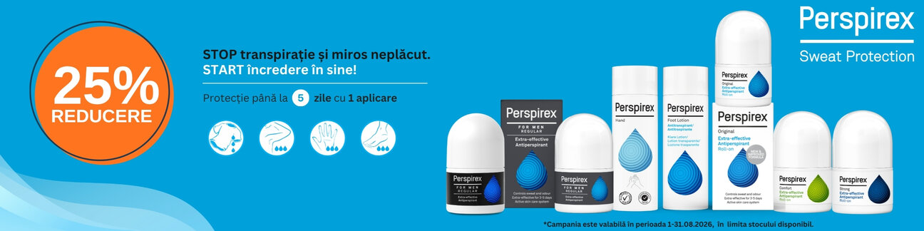 Promotie cu 25% voucher aplicat in cos la Perspirex