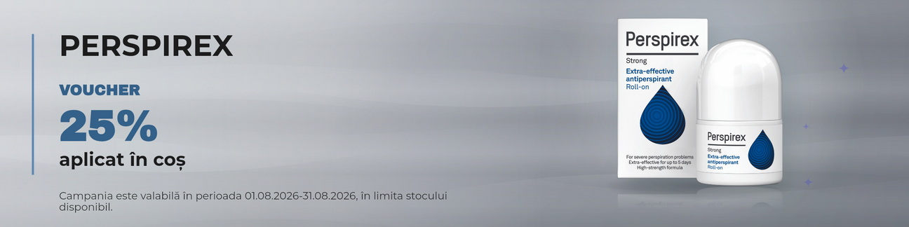 Promotie cu 25% voucher aplicat in cos la Perspirex