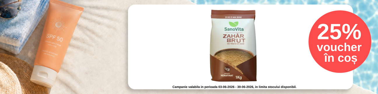 Promotie cu 25% voucher aplicat in cos la Sanovita