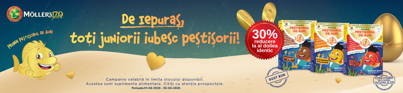 Promotie cu 30% reducere la al doilea produs identic la Mollers