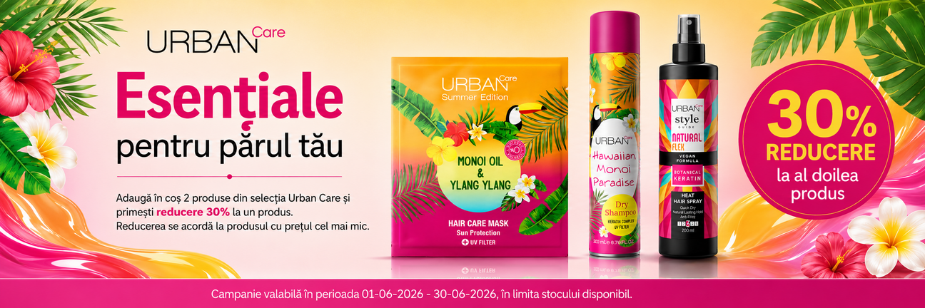 Promotie cu 30% reducere la al doilea produs Urban Care