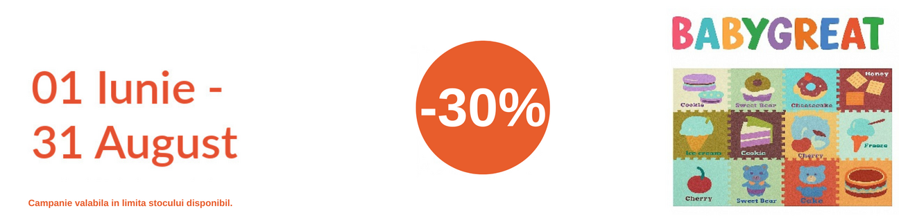 Promotie cu 30% reducere la Babygreat