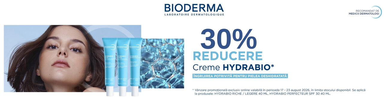 Promotie cu 30% reducere la Bioderma