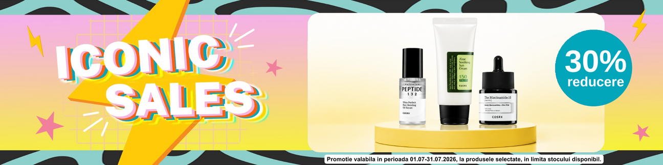 Promotie cu 30% reducere la Cosrx - Iconic Sales