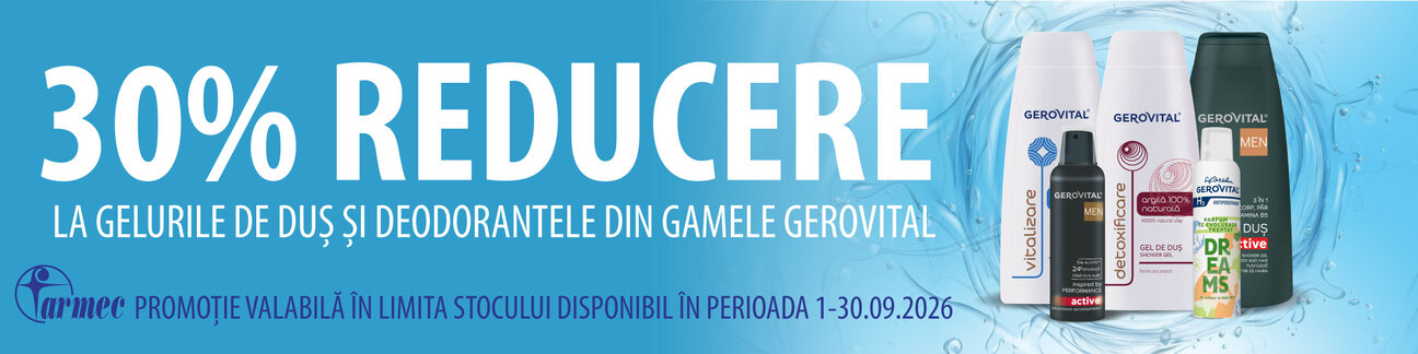 Promotie cu 30% reducere la Gerovital
