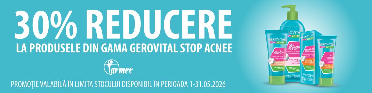 Promotie cu 30% reducere la Gerovital Stop Acnee
