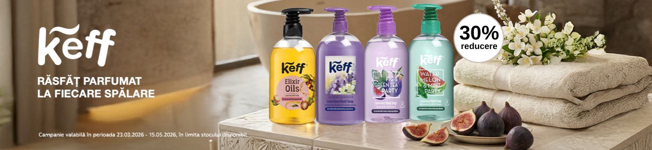 Promotie cu 30% reducere la Keff sapun