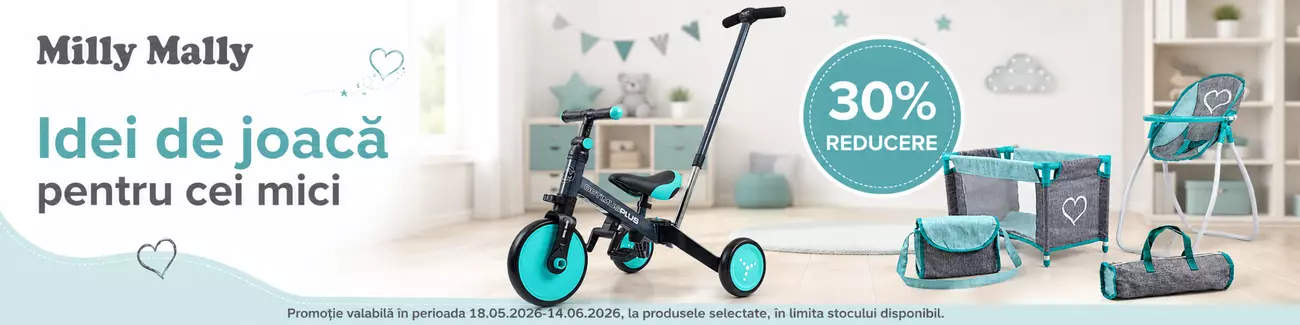 Promotie cu 30% reducere la Milly Mally - Ziua Copilului
