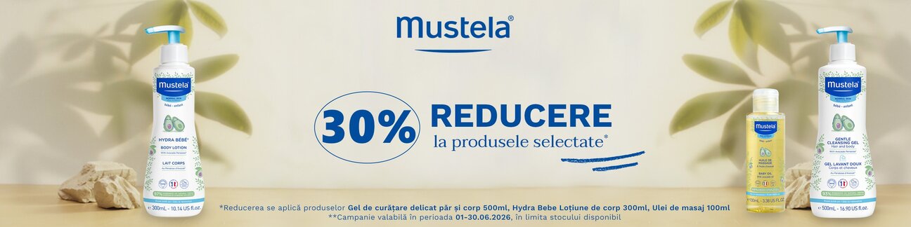 Promotie cu 30% reducere la Mustela