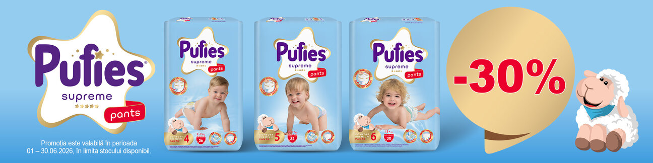Promotie cu 30% reducere la Pufies