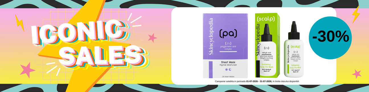 Promotie cu 30% reducere la Skincyclopedia - Iconic Sales