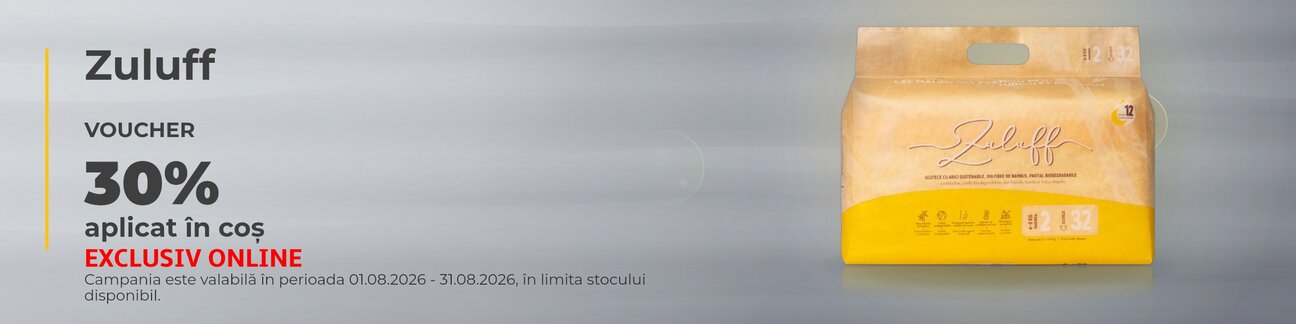 Promotie cu 30% voucher aplicat in cos la Zuluff