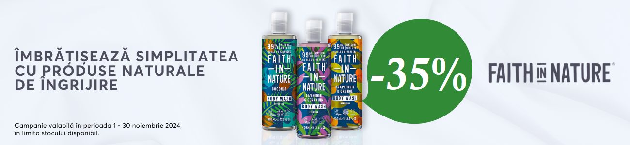 Promotie cu 35% reducere la Faith in Nature