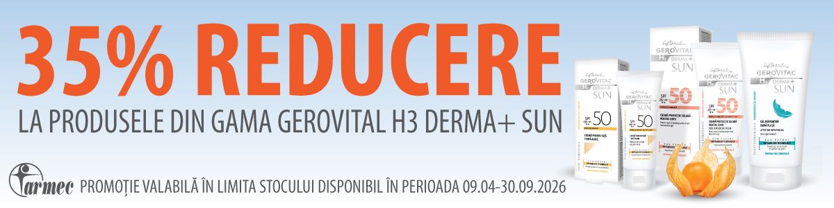 Promotie cu 35% reducere la Gerovital H3 Derma+ Sun