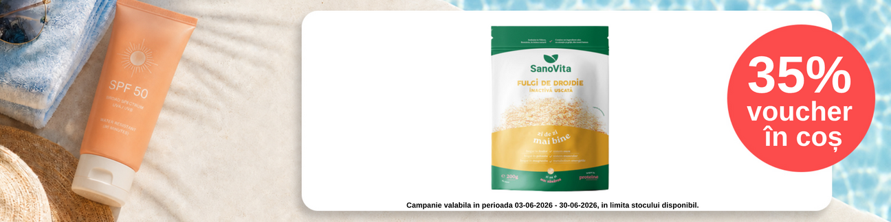 Promotie cu 35% voucher aplicat in cos la Sanovita