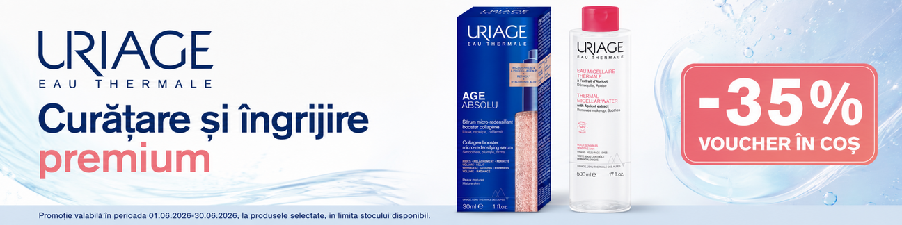 Promotie cu 35% voucher aplicat in cos la Uriage