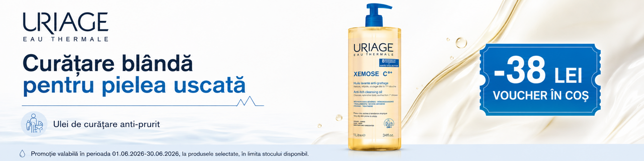 Promotie cu 38 lei voucher aplicat in cos la Uriage Xemose C8 
