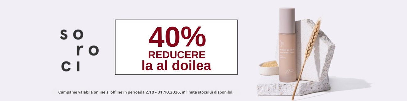 Promotie cu 40% la al doilea produs Soroci