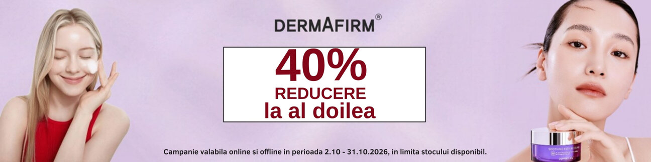 Promotie cu 40% reducere la al doilea produs Dermafirm