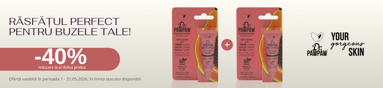 Promotie cu 40% reducere la al doilea produs Dr.PawPaw