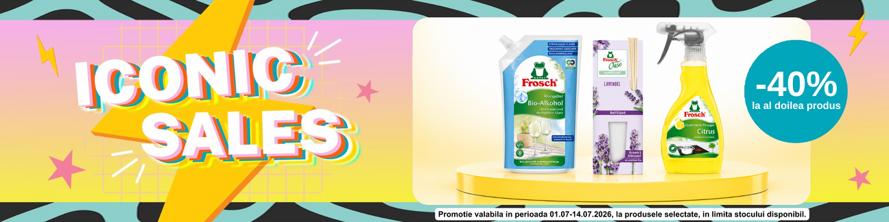 Promotie cu 40% reducere la al doilea produs Frosch - Iconic Sales