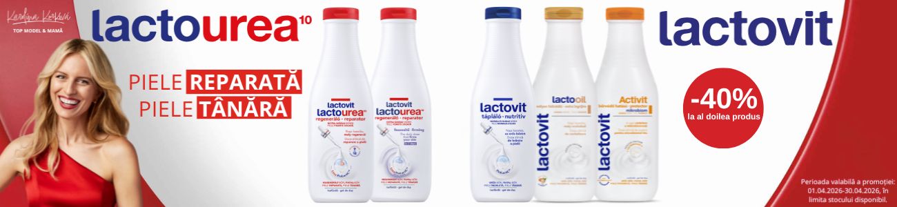 Promotie cu 40% reducere la al doilea produs Lactovit