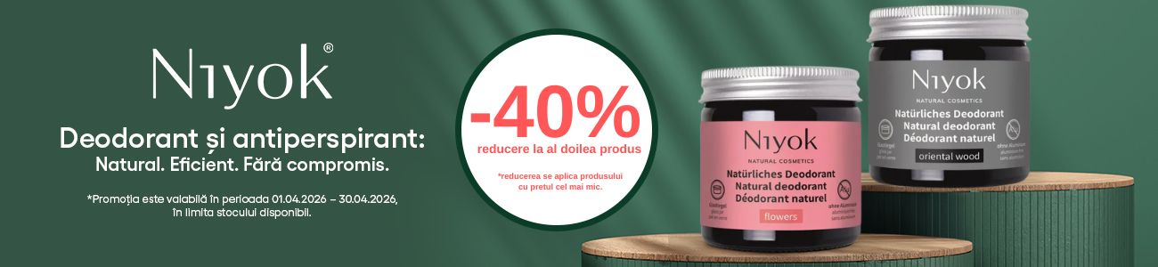 Promotie cu 40% reducere la al doilea produs Niyok