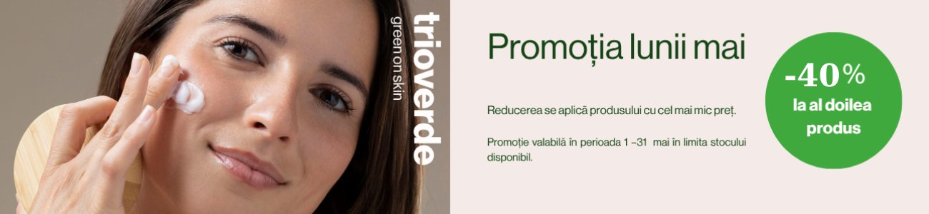 Promotie cu 40% reducere la al doilea produs Trio Verde