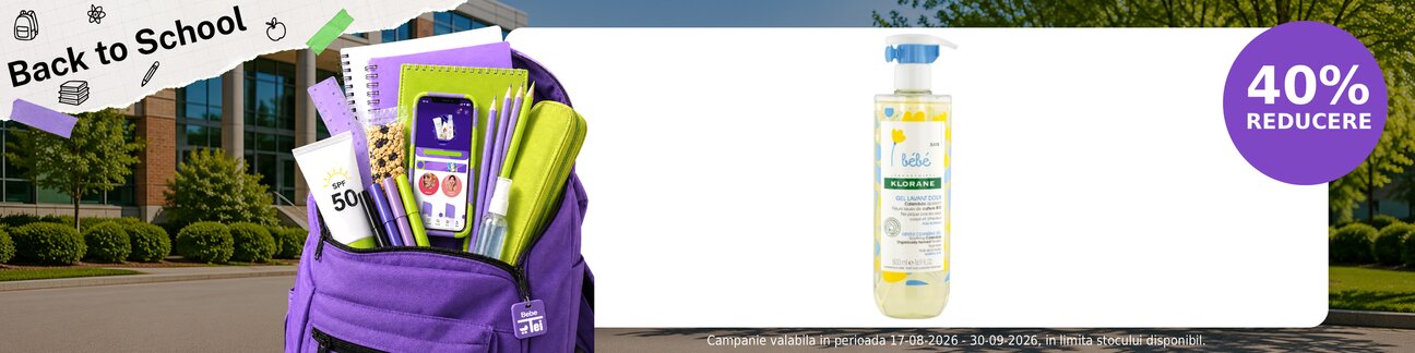 Promotie cu 40% reducere la Klorane - Back to School