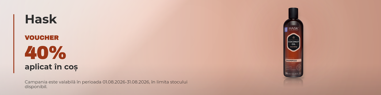Promotie cu 40% voucher aplicat in cos la Hask
