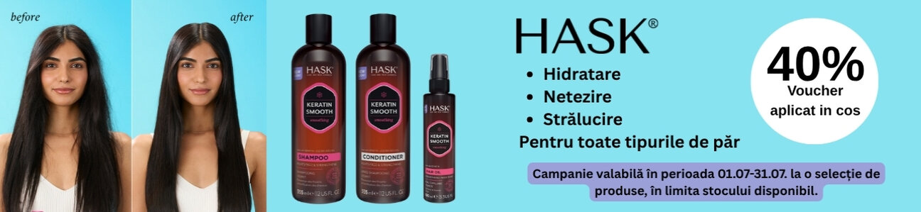 Promotie cu 40% voucher aplicat in cos la Hask