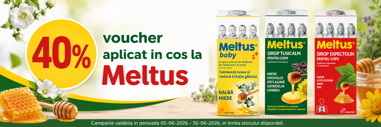 Promotie cu 40% voucher aplicat in cos la Meltus