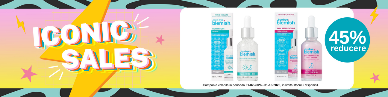 Promotie cu 45% reducere la Bye Bye Blemish - Iconic Sales