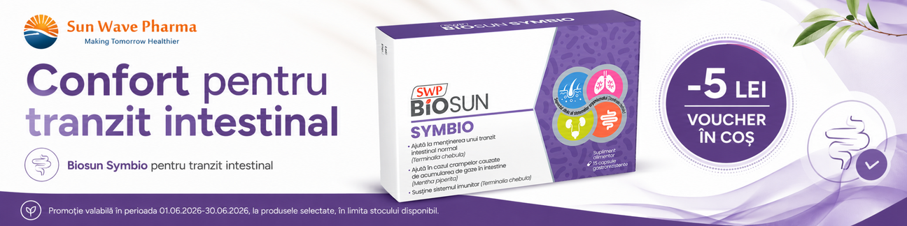 Promotie cu 5 lei voucher aplicat in cos la Sun Wave Pharma BioSun