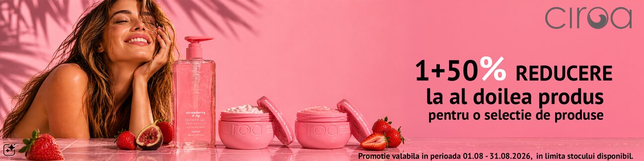 Promotie cu 50% reducere la al doilea produs Ciroa