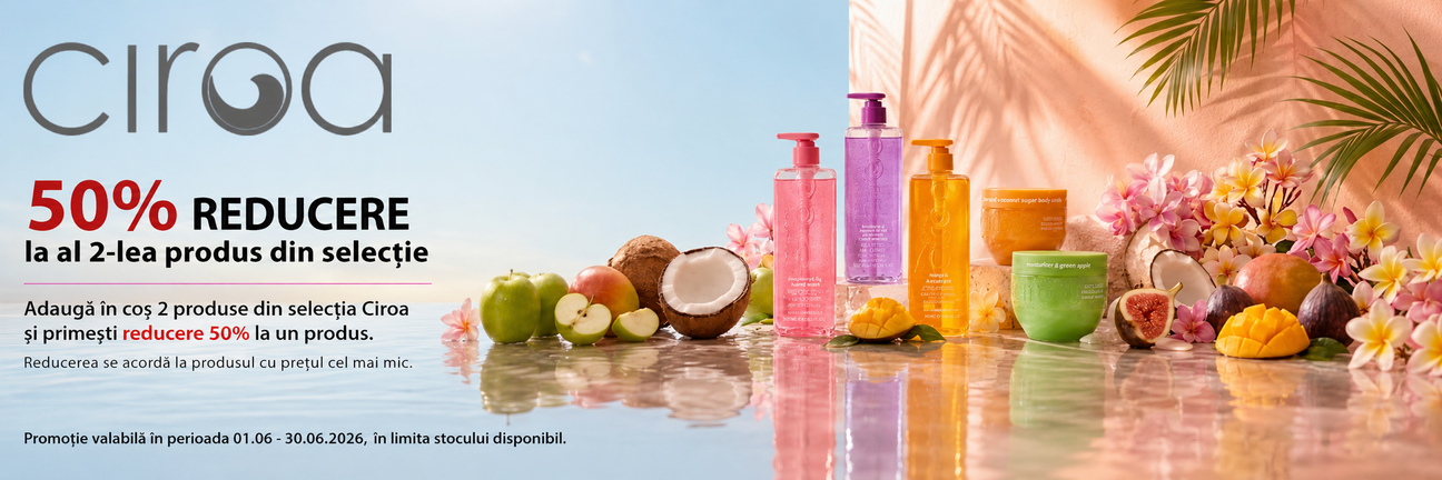 Promotie cu 50% reducere la al doilea produs Ciroa