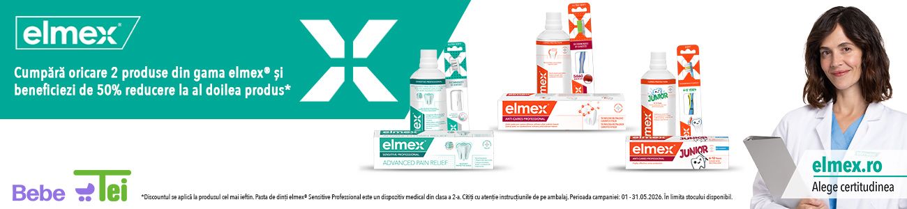 Promotie cu 50% reducere la al doilea produs Elmex