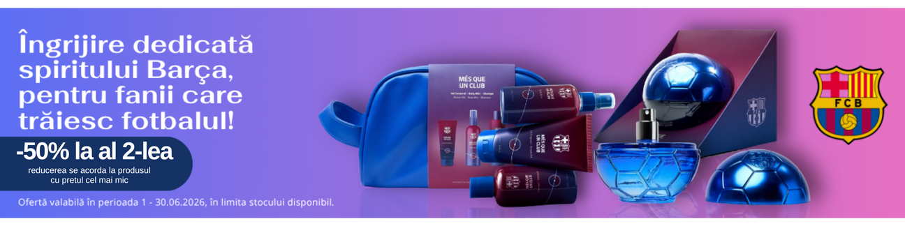 Promotie cu 50% reducere la al doilea produs FC Barcelona