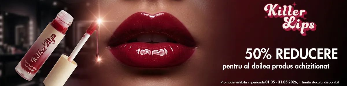 Promotie cu 50% reducere la al doilea produs Killer Lips