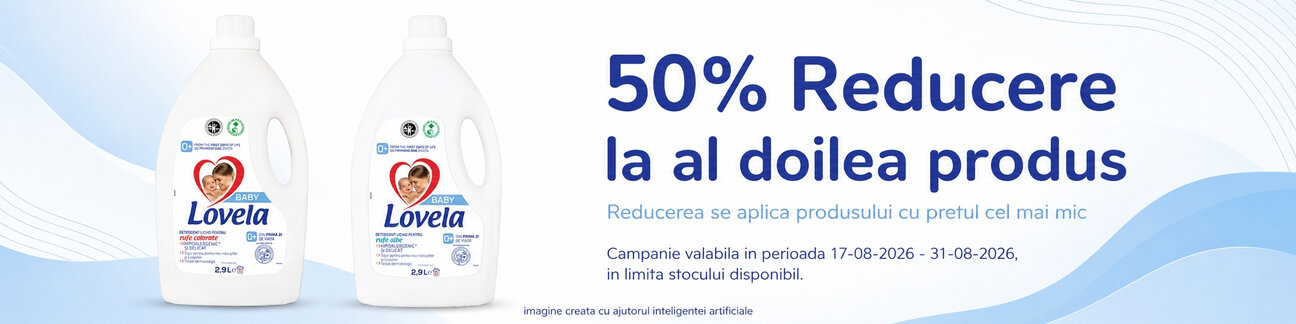 Promotie cu 50% Reducere la al doilea produs Lovela