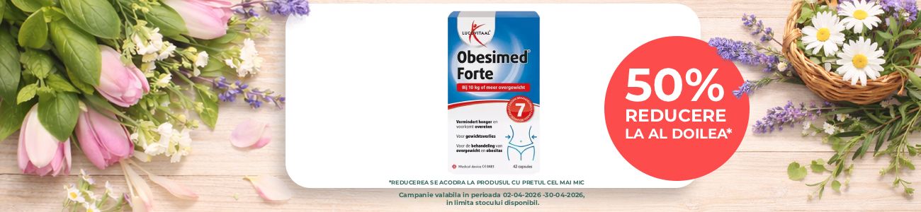 Promotie cu 50% reducere la al doilea produs Obesimed