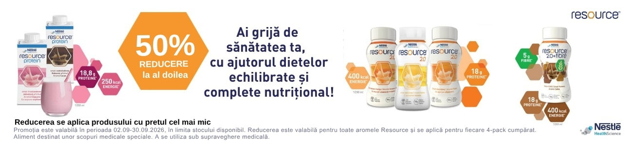 Promotie cu 50% reducere la al doilea Produs Resource