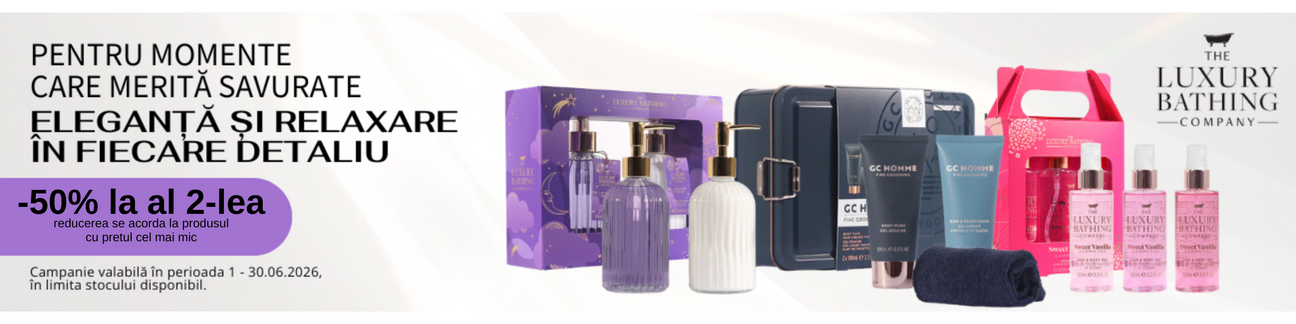 Promotie cu 50% reducere la al doilea produs The Luxury Bathing