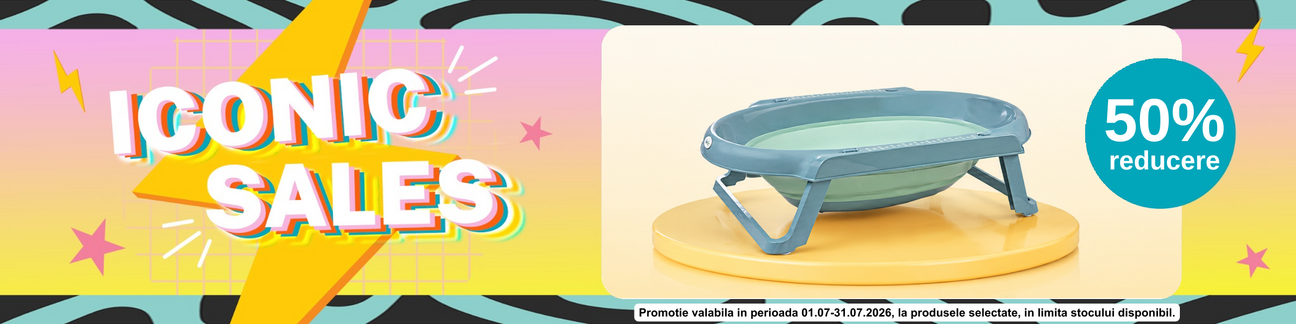 Promotie cu 50% reducere la BabyJem Cadita Pliabila - Iconic Sales
