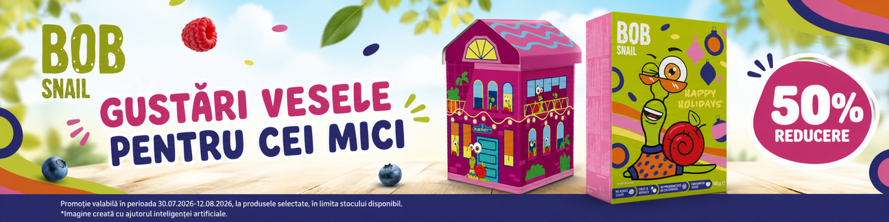 Promotie cu 50% reducere la Bob Snail