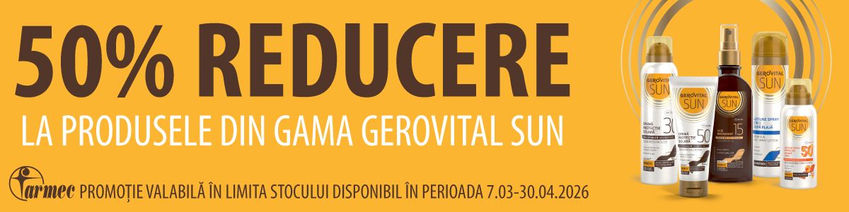 Promotie cu 50% reducere la Gerovital Sun